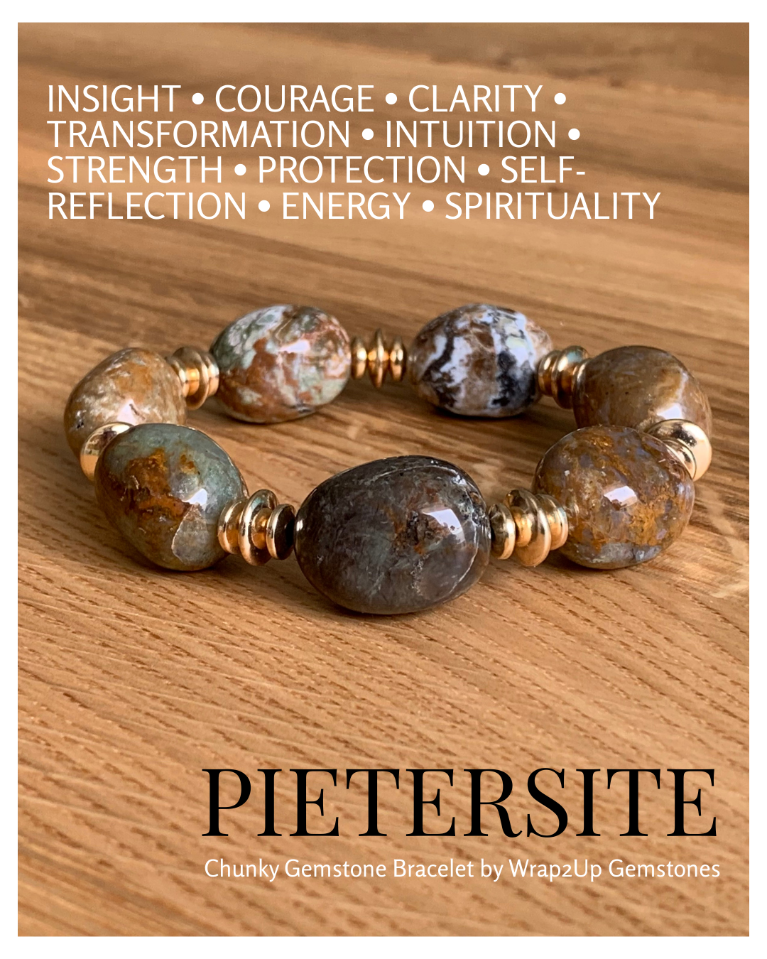 PIETERSITE CHUNKY GEMSTONE BRACELET