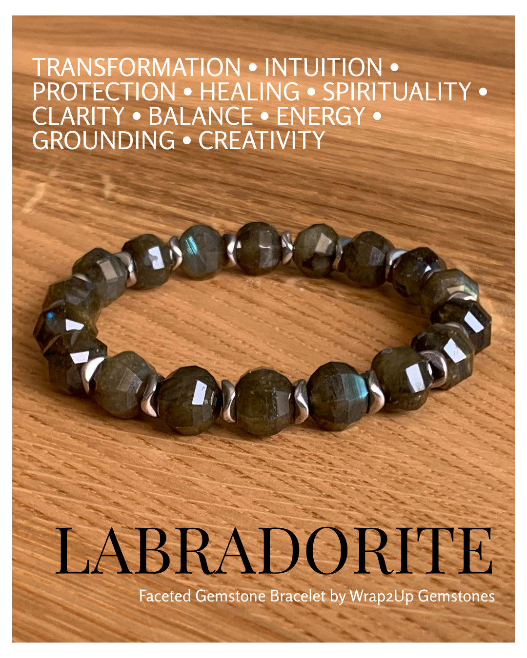LABRADORITE FACETED GEMSTONE BRACELET