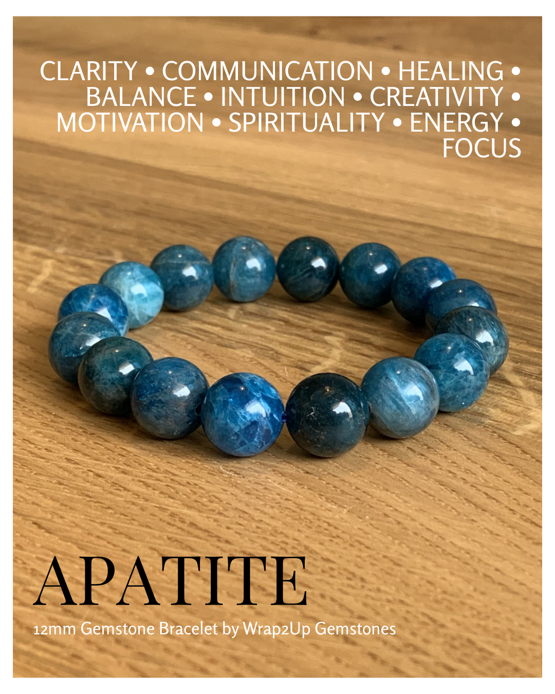 APATITE 12mm GEMSTONE BRACELET