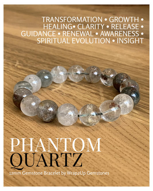PHANTOM QUARTZ 12mm GEMSTONE BRACELET