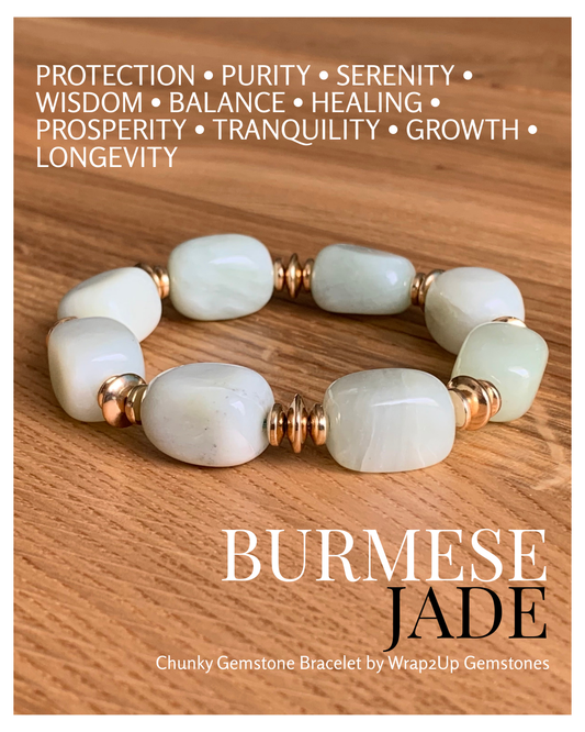 BURMESE JADE CHUNKY GEMSTONE BRACELET