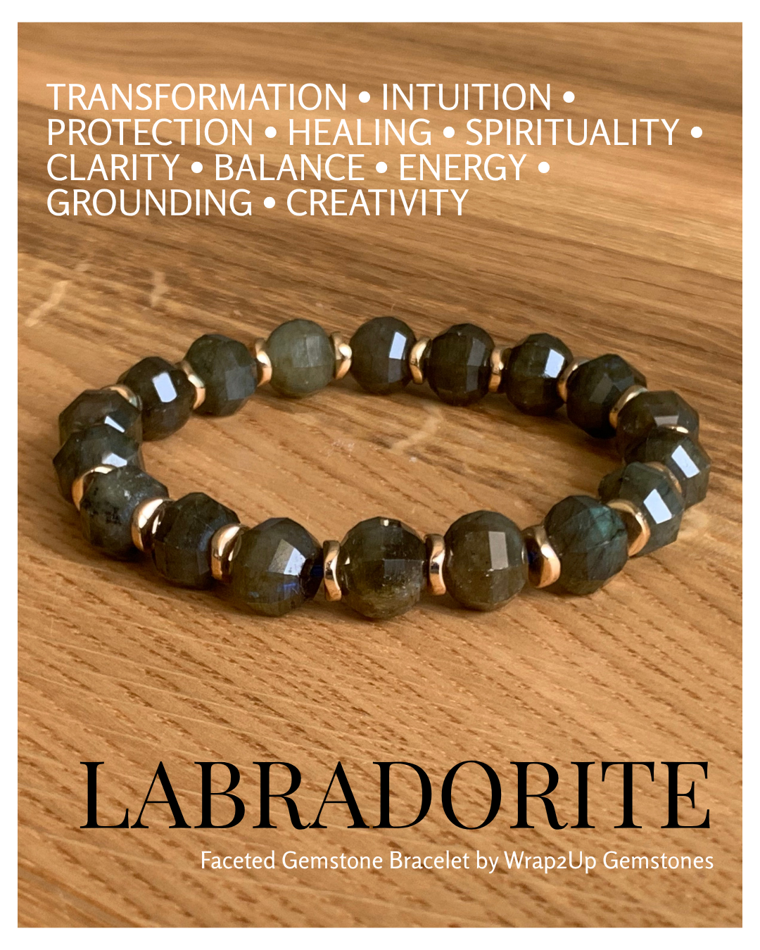 LABRADORITE FACETED GEMSTONE BRACELET