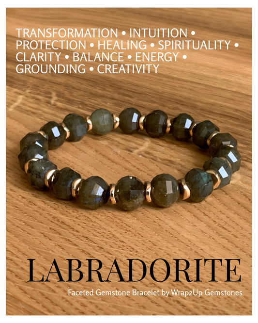 LABRADORITE FACETED GEMSTONE BRACELET